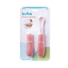 BUBA - KIT 2 COLHERES DOBRÁVEIS - ROSA