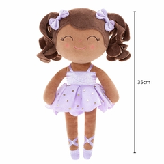 GLOVELEYA - BONECA 35CM BAILARINA LILÁS CACHOS - MORENA - comprar online