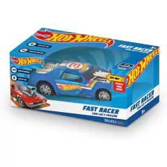 MULTIKIDS - CARRINHO HOTWHEELS FAST RACER COM LUZ E SOM 13CM