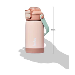 BUBA - COPO TÉRMICO PAREDE DUPLA COM BICO E CANUDO 300ML - BLUSH - comprar online