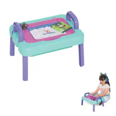 MERCOTOYS - MESINHA DE DESENHO CHARMOSA COM LAPÍS DE COR - ROSA