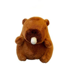 Imagem do PELÚCIA CAPIVARA 12CM APERTA BARRIGUINHA BOLINHA DE CHICLETE