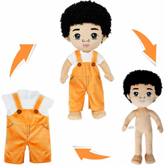 JUSTQUNSEEN - BONECO 50CM AFRO JARDINEIRA LARANJA na internet