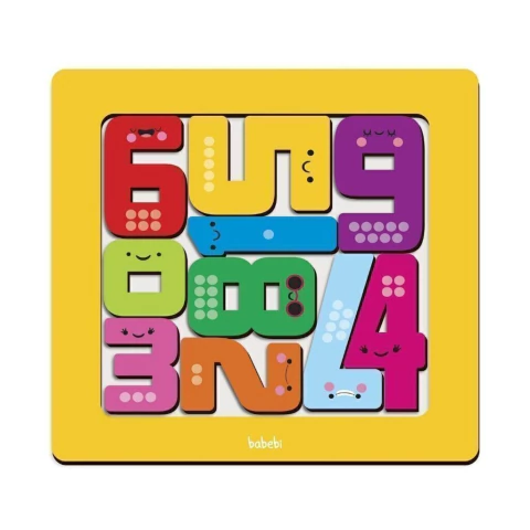 BABEBI - MONTE E EMPILHE NÚMEROS BRINQUEDO DE MADEIRA +4ANOS