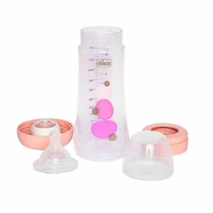 CHICCO - MAMADEIRA PERFECT5 FLUXO RÁPIDO 300ML ROSA