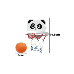 BRINQUEDO DE BANHO COM VENTOSA CESTA DE BASQUETE PANDA COM 3 BOLAS - comprar online