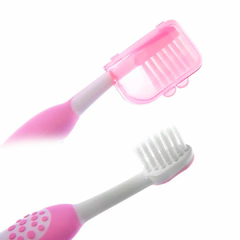 CHICCO - ESCOVA DE DENTE INFANTIL ULTRA MACIA 6M MENINA ROSA - loja online