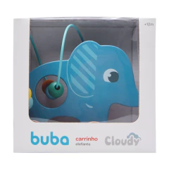 BUBA - CARRINHO DE MADEIRA ELEFANTE ARAMADO CLOUD