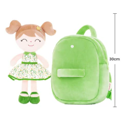 GLOVELEYA - MOCHILA COM BONECA SPRING FLOWER - VERDE - comprar online