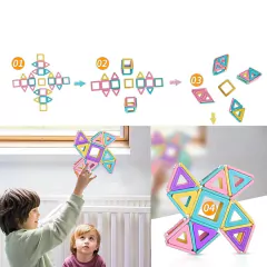 BRINQUEDO MINI BLOCOS MÁGNETICOS CANDY COLORS 50 PEÇAS na internet
