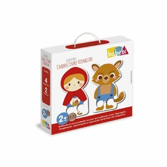 BABEBI - DEDOCHES CHAPEUZINHO VERMELHO COM CENÁRIO EM MADEIRA - Mamu Kids Store