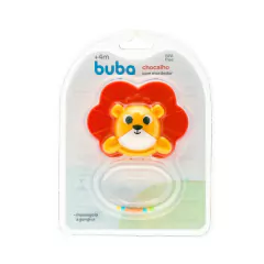 BUBA - CHOCALHO COM MORDEDOR TEXTURIZADO LEÃO - Mamu Kids Store