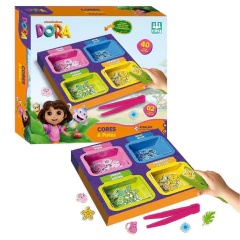 NIG - BRINQUEDO DE MADEIRA MONTESSORI - CORES & POTES - DORA