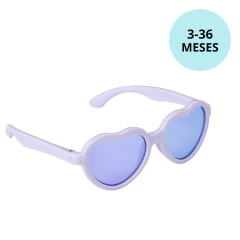 BUBA - ÓCULOS DE SOL COM PROTEÇÃO UV CORAÇÃO P 3-36M - LILÁS