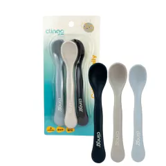 CLINGO - KIT COM 3 COLHERES INFANTIS COLORS MARINHO