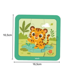 BABEBI - QUEBRA-CABEÇAS 09 PEÇAS ANIMAIS - TIGRE - comprar online