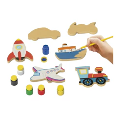 JUNGES - KIT COLORIR E BRINCAR COM PINCEL E GUACHE - MEIOS DE TRANSPORTE na internet