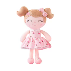 GLOVELEYA - BONECA 40CM SPRING CLÁSSICA - MORANGO