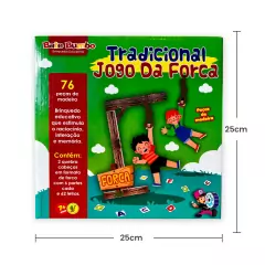 BATE BUMBO - TRADICIONAL JOGO DA FORCA 62 LETRAS EM MADEIRA - comprar online