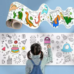 ROLO DE PAPEL ADESIVO PARA COLORIR 3 METROS - DINOSSAURO - loja online