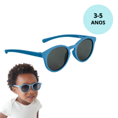 BUBA - ÓCULOS DE SOL INFANTIL RETRÔ FLEXÍVEL AZUL