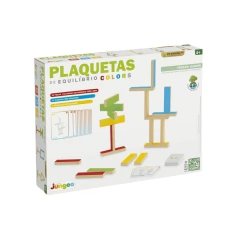 JUNGES - PLAQUETAS COLORS JOGO DE EMPILHAR DE MADEIRA - Mamu Kids Store