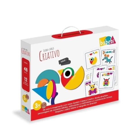 BABEBI - QUEBRA-CABEÇA CRIATIVO EM MADEIRA 48 PEÇAS