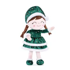 Imagem do GLOVELEYA - BONECA 40CM SPRING NATAL CASTANHO - VERDE COM SACOLA
