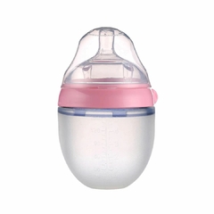 PEKIDS - MAMADEIRA ANTICÓLICA DE SILICONE FLEXÍVEL 150ML - ROSA na internet