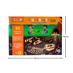 BATE BUMBO - QUEBRA-CABEÇA 3D TIRANOSSAURO 55 PEÇAS - comprar online