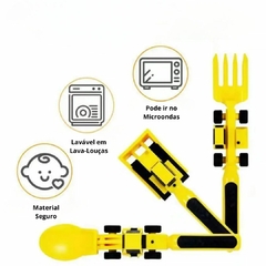 KIT 3 TALHERES TRATOR AMARELO 3 UNIDADES na internet