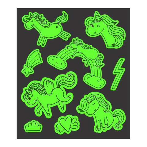 TATUFUN - GLOWFUN UNICÓRNIOS TATUAGEM TEMPORÁRIA BRILHA NO ESCURO
