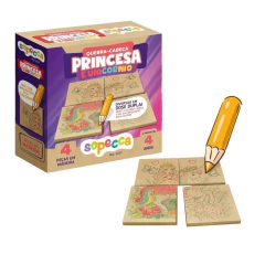 SOPECCA - QUEBRA CABEÇA 2X1 PINTE E MONTE PRINCESA E UNICÓRNIO