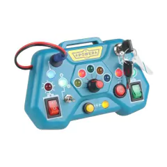 BRINQUEDO MONTESSORI CONTROLE BUZY BOARD COM LED - AZUL