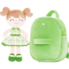 GLOVELEYA - MOCHILA COM BONECA SPRING FLOWER - VERDE