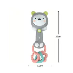 CHOCALHO MORDEDOR COM SOM E LUZES 22CM - URSO CINZA - comprar online