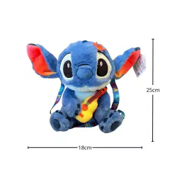 DISNEY - PELÚCIA COM BOLSO E ALÇA LILO E STITCH 25 CM - VIOLÃO - Mamu Kids Store