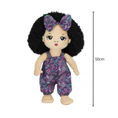 JUSTQUNSEEN - BONECA 50CM AFRO JARDINEIRA ROXO - comprar online