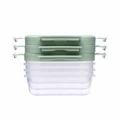BUBA - KIT 3 POTINHOS HERMÉTICOS COM TAMPA 100ML VERDE - loja online