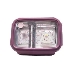 CLINGO - BENTO BOX INOX COM DIVISÓRIAS - MILKY