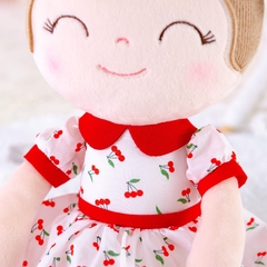 GLOVELEYA - BONECA 40CM CHERRY GIRL - VERMELHA - Mamu Kids Store