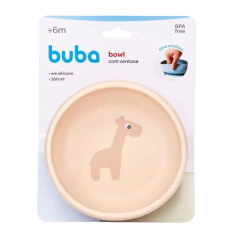BUBA - BOWL DE SILICONE COM VENTOSA CLOUDY - BEGE