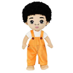 JUSTQUNSEEN - BONECO 50CM AFRO JARDINEIRA LARANJA