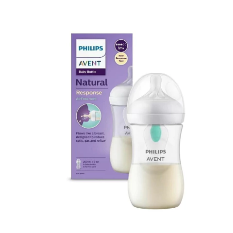 AVENT - MAMADEIRA PETALA 3.0 AIR FREE 260ML TRANSPARENTE