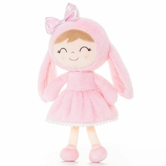 GLOVELEYA - BONECA 30CM SPRING PELÚCIA COELHA - ROSA - Mamu Kids Store