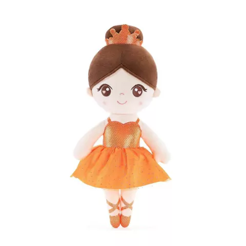 GLOVELEYA - BONECA 35CM BAILARINA LARANJA COQUE - CASTANHO