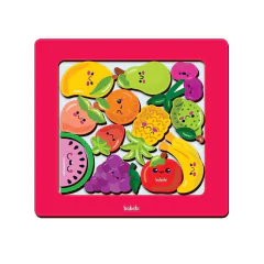 BABEBI - MONTE E EMPILHE FRUTAS BRINQUEDO DE MADEIRA +4ANOS