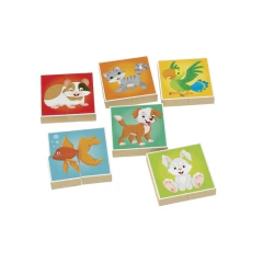 JUNGES - QUEBRA-CABEÇA DE BLOCOS EM MADEIRA - PETS - loja online