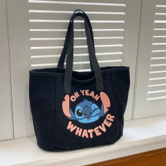 DISNEY - BOLSA DE OMBRO LILO E STITCH - PRETA - Mamu Kids Store