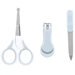 BUBA - KIT MANICURE COM ESTOJO 4 ITENS - AZUL - Mamu Kids Store